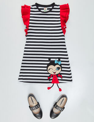 Ladybug Striped Girl Dress