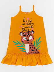 Leo Orange Girl Dress - Thumbnail