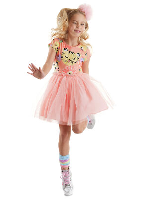 Leo&Flowers Girl Pink Tulle Dress - 1