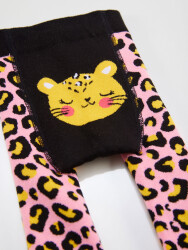 Leopar Kız Bebek Pembe Tayt-Pantolon - 4