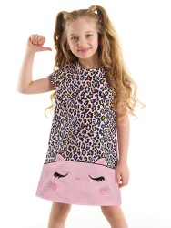 Leopard Cat Poplin Girl Dress - 1