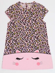 Leopard Cat Poplin Girl Dress - 3