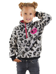 Leopard Plush Girl Sweatshirt - 1