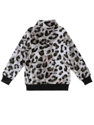 Leopard Plush Girl Sweatshirt - 4