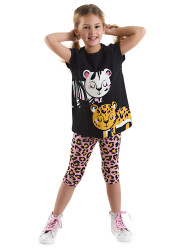 Leo&Zebra Girl T-shirt&Leggings Set - 1