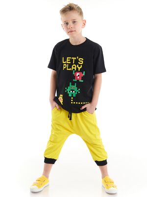 Lets Erkek Çocuk T-shirt Kapri Şort Takım