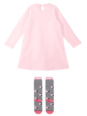 Lets Go Kız Çocuk Elbise + Dizaltı Çorap