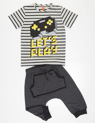 Lets Play Boy capri Pants&t-shirt Set