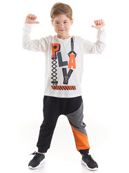 Letters Boy T-shirt&Pants Set - Thumbnail
