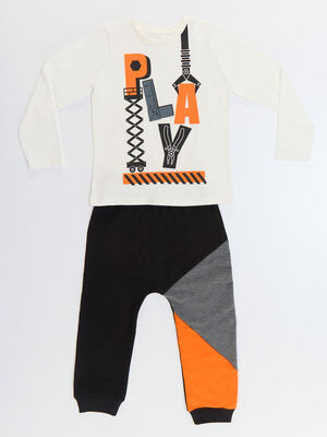 Letters Boy T-shirt&Pants Set