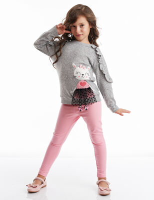 Lily Girl Knitted Tunic&Leggings Set - 1