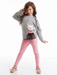 Lily Girl Knitted Tunic&Leggings Set - Thumbnail