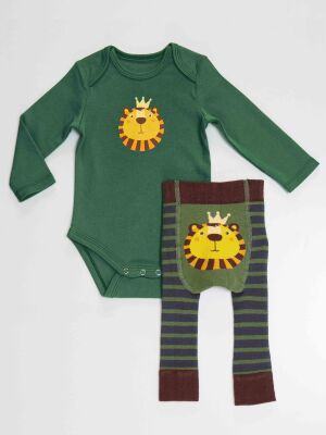 Lion Baby Boy Leggings+Bodysuit Set - 5