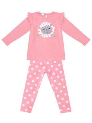 Little Lamb Baby Girl T-shirt and Leggings Set - 1