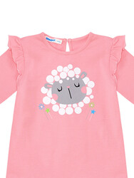 Little Lamb Baby Girl T-shirt and Leggings Set - Thumbnail