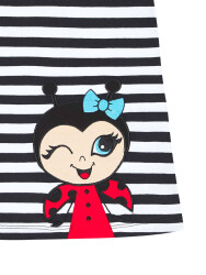 LMG Ladybug Stripped Girl Dress - 5