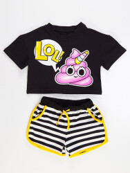 LOL Girl T-shirt&Shorts Set - 3