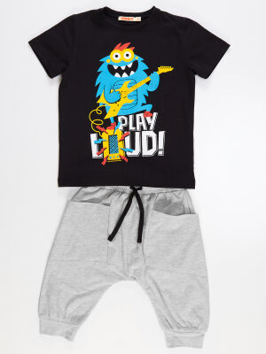 Loudy Boy T-shirt&Capri Pants Set - 3