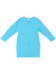 Love Rock Girl Blue Cotton Dress - 4