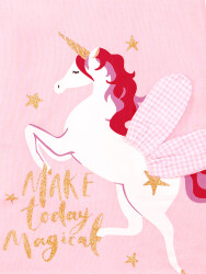 Magical Unicorn Pink Girl Poplin Dress - 5