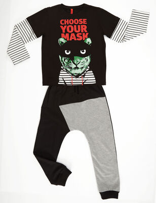 Masked Tiger Boy Pants Set - 3