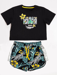 Maui Girl Crop Top&Shorts Set - Thumbnail
