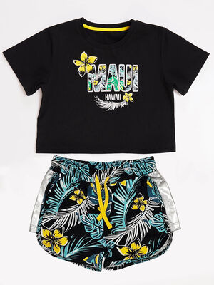 Maui Girl Crop Top&Shorts Set