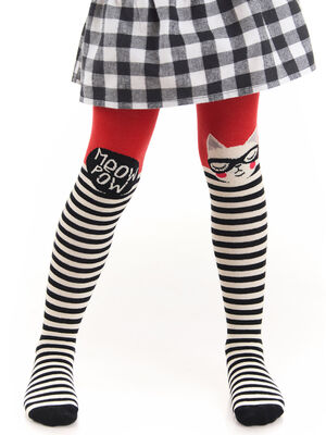Meow Pow Girl Knit Stockings
