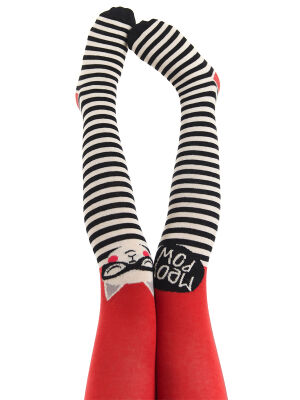 Meow Pow Girl Knit Stockings - 1