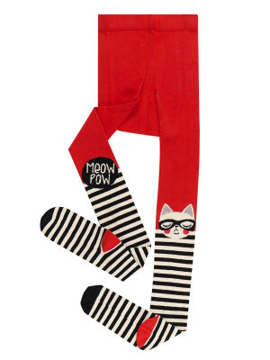 Meow Pow Girl Knit Stockings - 3