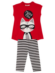 Meow Pow Girl Tunic&Leggings Set - 3