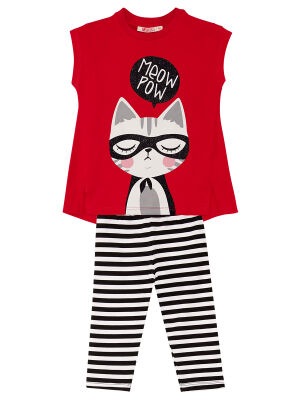 Meow Pow Girl Tunic&Leggings Set - 3