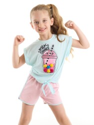 Milk Shake Girl Crop-top&Shorts Set - 1