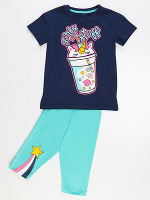 Milkshake Girl T-shirt&Leggings Set