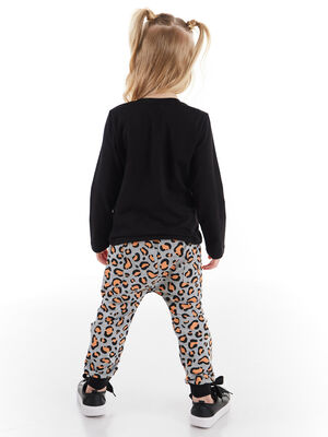 Mini Leopard Girl T-shirt&Pants Set