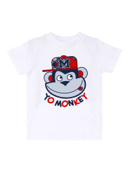 Monkey Ekose Erkek Çocuk T-shirt Şort Takım - 5