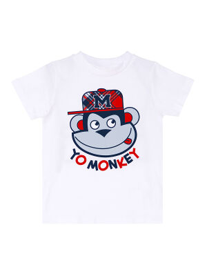 Monkey Ekose Erkek Çocuk T-shirt Şort Takım - 5