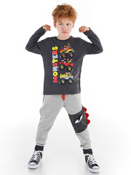 Monster Cars Boy T-shirt&Pants Set - Thumbnail