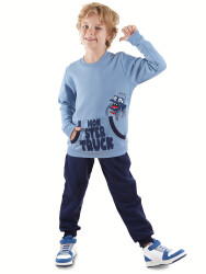 Monster Truck Boy Blue Tracksuit - 1