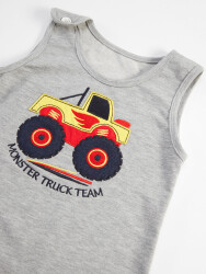 Monster Truck Boy Overall - 5