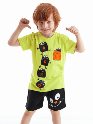 Monsters Boy Black Shorts Set - 1