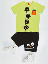 Monsters Boy Black Shorts Set - 3