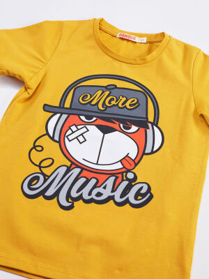 More Music Erkek Çocuk T-shirt Kapri Şort Takım - 5