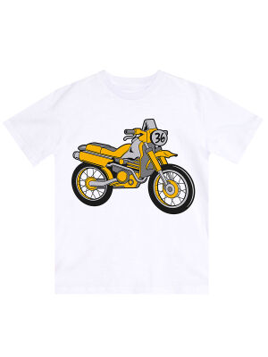 Motorcycle Erkek Çocuk Yazlık T-shirt Kamuflaj Şort Takım - 5