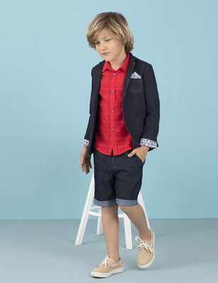 Navy Blue Boy Blazer - 1