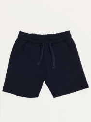 Navy Blue Boy Cotton Shorts - 1