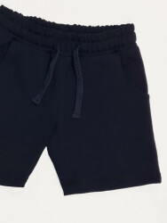 Navy Blue Boy Cotton Shorts - 3