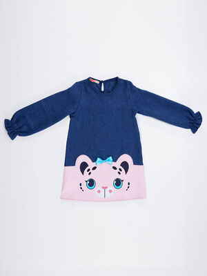 Navy Blue Bunny Girl Dress - 3