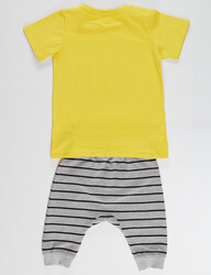 Neşeli Erkek Çocuk T-shirt Kapri Şort Takım - Thumbnail