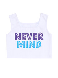 Never Mind Kız Çocuk Yazlık Crop T-shirt Batik Şort Takım - 5